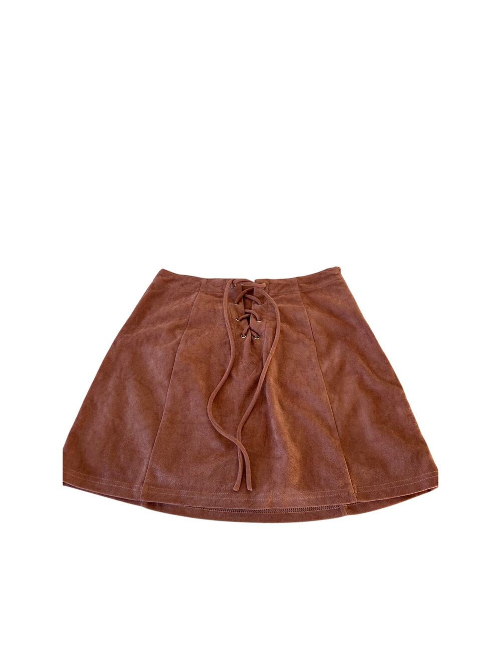 HYFVE Light Pink Faux Suede Micro Mini Skirt Medium